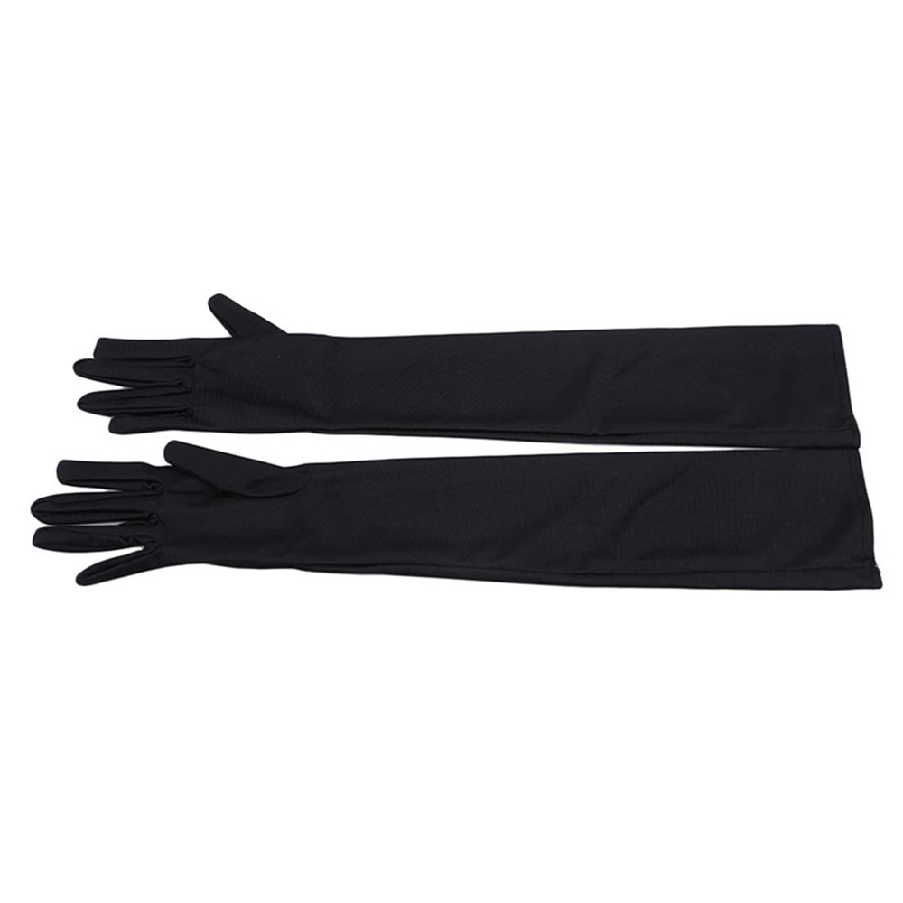 JUNYY Women Long Driving Cycling Gloves Outdoor Sports Non Slip Uv Sun Protection Full Finger Gloves Elbow Length Gloves(Black)
