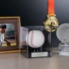 Baseball Display Case, Baseball Holder Case with Engraving Remember Your Special Baseball, UV Protected Acrylic Baseball Storage Box, Black Stand view 2