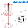 GSE Games & Sports Expert Protable Disc Golf Basket, 12-Chain Metal Practice Disc Golf Target with Carrying Bag, for Outdoor, Yard, Backyard, Park Training & Games(Red) view 2