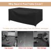 CHINCHILLA 7/8/9 ft Pool Table Cover, Waterproof Sunscreen Billiard Cover Polyester Fabricfor Snooker Billiard Table Cover (9ft) view 4