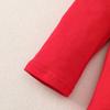 Toddler Baby Girls Long Sleeve Ruffle T Shirt Kids Casual Plain Solid Top Blouse T-Shirt Undershirt (Red,12-18 Months) view 4