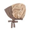 Yizelli Cotton Turban Hat with Satin Lining Adjustable Chemo Cap for Women Pretied Beanie Sleep Bonnet (Khaki) view 1