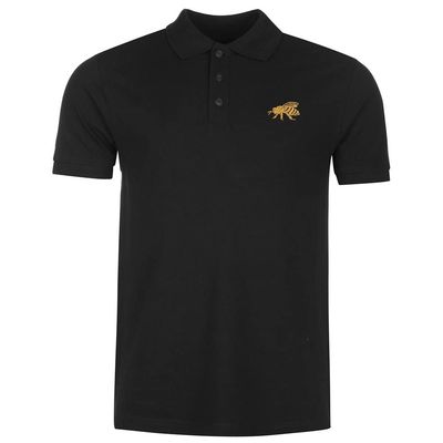 L8502-LXYB Polo Shirts for Men Gold Bee Embroidered Short Sleeve Mens Polo Shirts (Black,XL,X-Large)