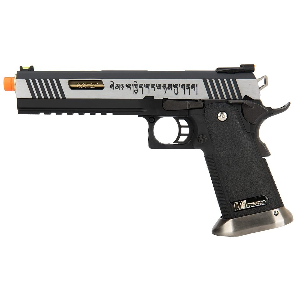 1911 Metal Airsoft Pistol High FPS WETECH Hi-Capa T-Rex Competition Gas Blowback Airsoft Pistol Green Gas Airsoft Pistol - Two Tone -WE-Tech