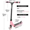 Limit LMT68 Mini Pro Kick Stunt Scooter-Short and Small Freestyle Trick Scooters for Kids Ages 5 Years and Up-Professional Complete BMX Scooter Perfect for Beginners Children Boys and Girls Gifts Pink view 2