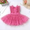 AWIBMK Baby Girls 1st Birthday Outfit Colorful Polka Dots Princess Tutu Dress Cake Smash Clothes for Photo Shoot Hot Pink Love Heart 12-18 Months view 2