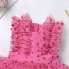 AWIBMK Baby Girls 1st Birthday Outfit Colorful Polka Dots Princess Tutu Dress Cake Smash Clothes for Photo Shoot Hot Pink Love Heart 12-18 Months view 4