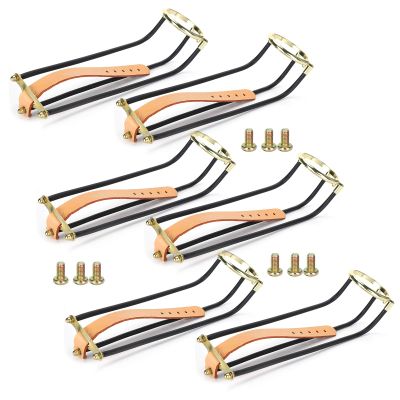 HOHXFYP 6Pcs/Ste Billiard Table Brass Rail,Adjustable Pool Table Pockets,Billiards Table Pocket Rail with 5?Hole,Bronze Snooker Table Brass Rail for Your Billiards Table