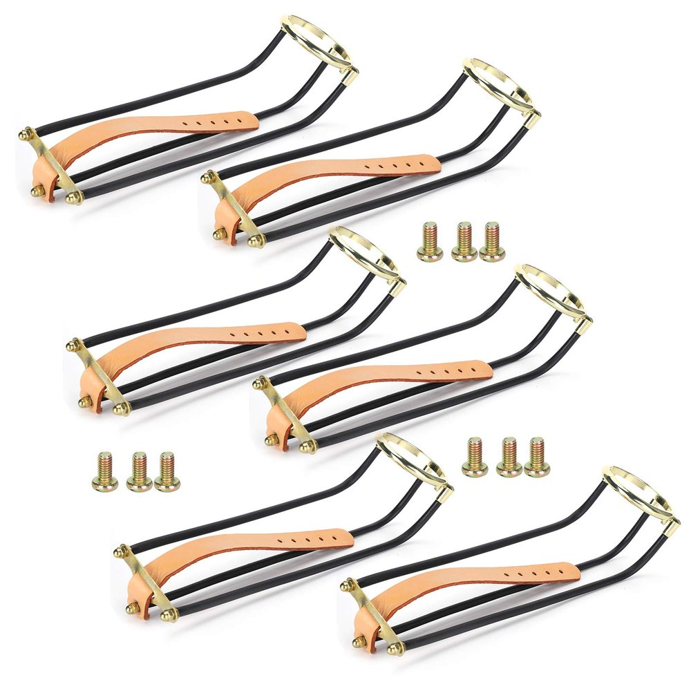 HOHXFYP 6Pcs/Ste Billiard Table Brass Rail,Adjustable Pool Table Pockets,Billiards Table Pocket Rail with 5?Hole,Bronze Snooker Table Brass Rail for Your Billiards Table