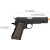 Original 1911 Design Gen. 2 Full Metal Gas Blowback Airsoft Pistol - Black - WE Tech view 2