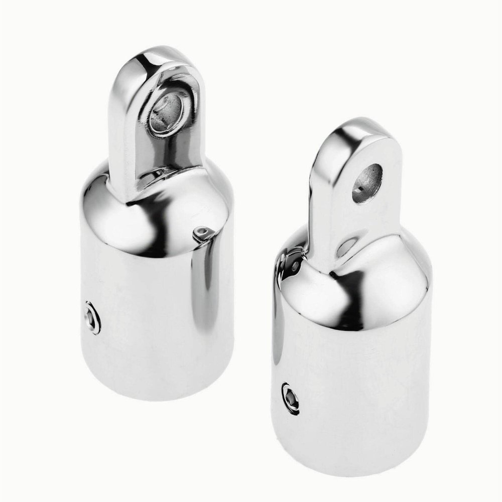 2Pcs Boat Bimini Top Fitting Deck Hinge Slide Cap Pipe Eye End Cap External Eye End Canopy Tube Boat Accessories (1.25" 32.4mm)