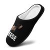 WEEDKEYCAT Moose Meese Mens Comfy Slipper Memory Foam Adult Indoor Shoes Slip On Cotton view 2