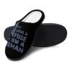 WEEDKEYCAT Lineman Save A Fuse - Blow A Lineman Mens Comfy Slipper Memory Foam Adult Indoor Shoes Slip On Cotton view 3