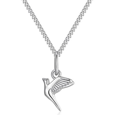 Forever Fervent Peace Dove Pendant Necklace | .925 Sterling Silver | 16.5''+2'' | Hope Mini Charm | Religious Holy Spirit Theme Christian Gift for Her