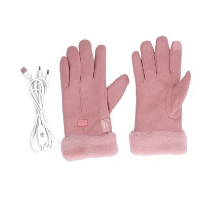 Asixxsix Heated Gloves, USB Heated Electric Heating Glove Windproof Touchscreen Gloves Comfortable Cotton Liners Hand Warmer for Men Women Winter Climbing Hiking Cycling Sports