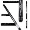 Action Black & White Billiards Pool Cue Stick - Points w/Foil Rings - 21oz view 3
