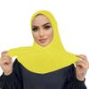 AIBEARTY Women Fashion Instant Muslim Turban Hijab with Snap Fastener Breathable Headscarf Bonnet Cap Turban Hat Shawl view 2