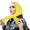 AIBEARTY Women Fashion Instant Muslim Turban Hijab with Snap Fastener Breathable Headscarf Bonnet Cap Turban Hat Shawl view 3