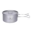 Boundless Voyage Camping Cookware Lightweight Cooking Pot Set Titanium Pot Portable for Outdoor Cooking Traveling Hiking Trekking Backpacking, 1-5 Person (1.2L-Pot) view 1