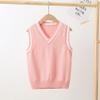 Kvysinly Girls Boys Sweater Vest V-Neck Knitted Pullover School Uniform Sleeveless Cardigan Waistcoat Tank Top Gilets Pink 5-6 Years view 2
