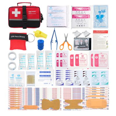 Galaxylense 170 Pcs First Aid Kits for Survival Emergency Trauma Military Tactical Medical School Office Home Hunting Camping Hiking Fishing IFAK EMT Bag