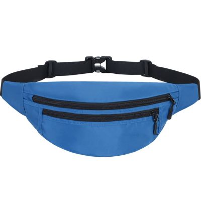 Feilx Large Crossbody Fanny Pack,Gifts for Enjoy Sports Festival Workout Traveling Running Casual Hands-Free Wallets Waist Pack Phone Bag for Jogging Hiking (Color : Blue, Size : 17 * 5 * 16CM)