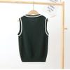Kvysinly Girls Boys Sweater Vest V-Neck Knitted Pullover School Uniform Sleeveless Cardigan Waistcoat Tank Top Gilets Dark Green 2-3 Years view 3