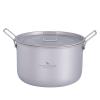 Boundless Voyage Camping Cookware Lightweight Cooking Pot Set Titanium Pot Portable for Outdoor Cooking Traveling Hiking Trekking Backpacking, 1-5 Person (2.4-Pot) view 1