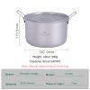 Boundless Voyage Camping Cookware Lightweight Cooking Pot Set Titanium Pot Portable for Outdoor Cooking Traveling Hiking Trekking Backpacking, 1-5 Person (2.4-Pot) view 2