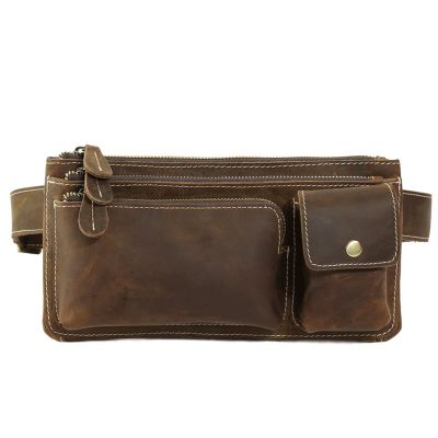 Sxdthy Fanny Packs for Women Men, Fashion Waist Pack Belt Bag,Casual Hip Bum Bag for Walking Cycling. (Color : Brown, Size : 27 * 14 * 1.5CM)
