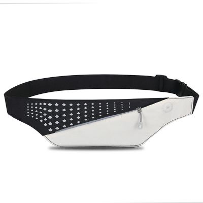 XIXIDIAN Running Belt Fanny Pack,Waist Pack Bag for Hiking Fitness Cycling Workout Gym,Reflective Runners Belt for Day Gift (Color : Black, Size : 39 * 18CM)