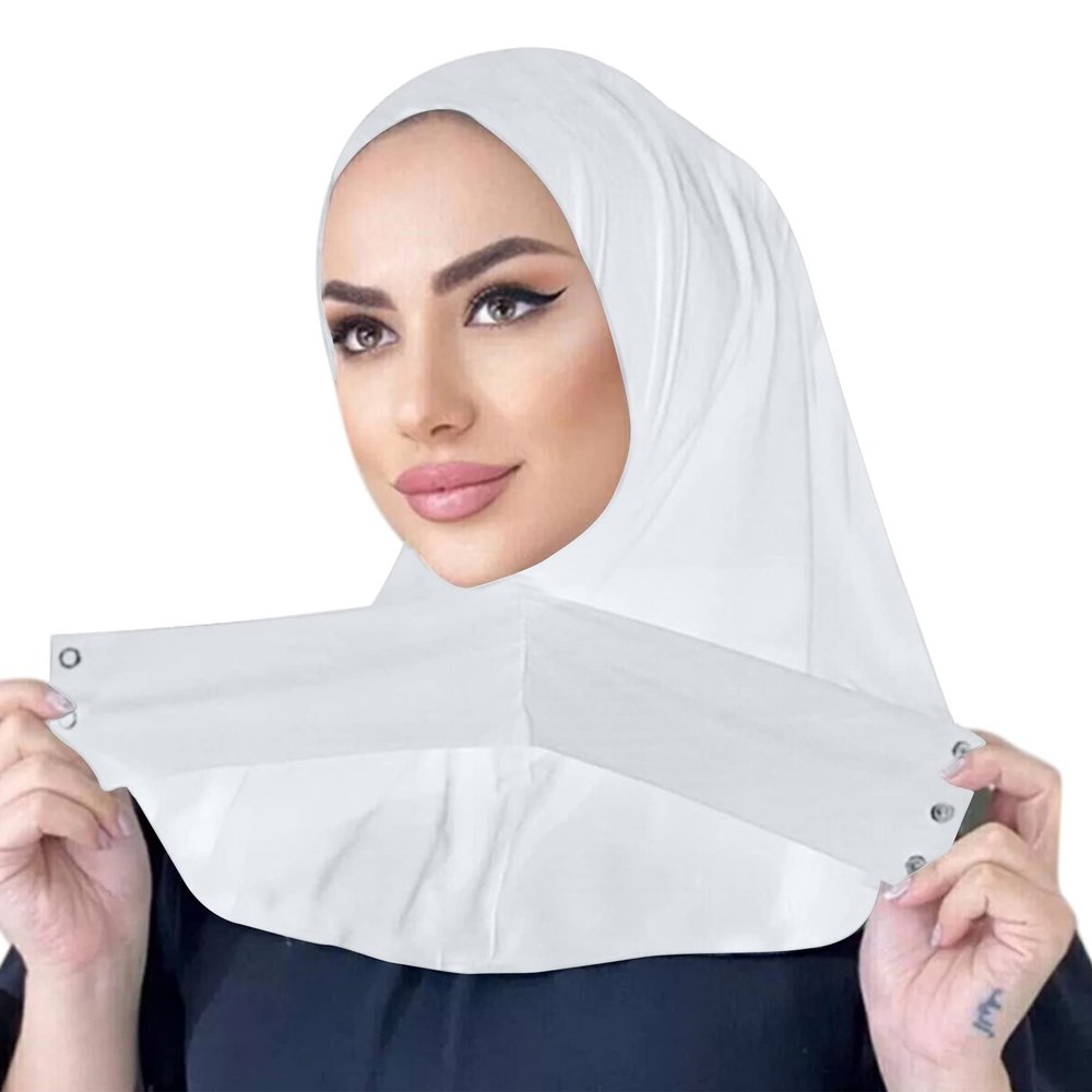 AIBEARTY Women Fashion Instant Muslim Turban Hijab with Snap Fastener Breathable Headscarf Bonnet Cap Turban Hat Shawl