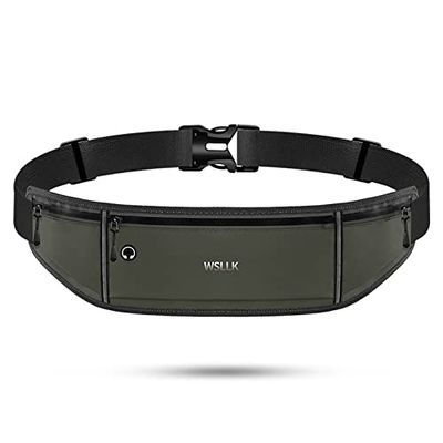 XIXIDIAN Slim Running Belt Fanny Pack,Waist Pack Bag for Hiking Fitness Cycling Workout Gym,Reflective Runners Belt for Day Gift (Color : Green, Size : 52 * 11CM)