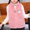 Kvysinly Kids Girls Polar Fleece Vest Stand Collar Zipper Jacket Coat Waistcoat Vest Winter Thick Warm Outerwear Pink 13-14 Years view 3