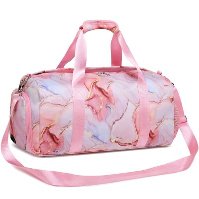 Dance Bag for Girls Teens Gym Gymnastic Bags Travel Bags for Weekender Sleepover Overnight Bag with Shoe Compartment and Wet Pocket