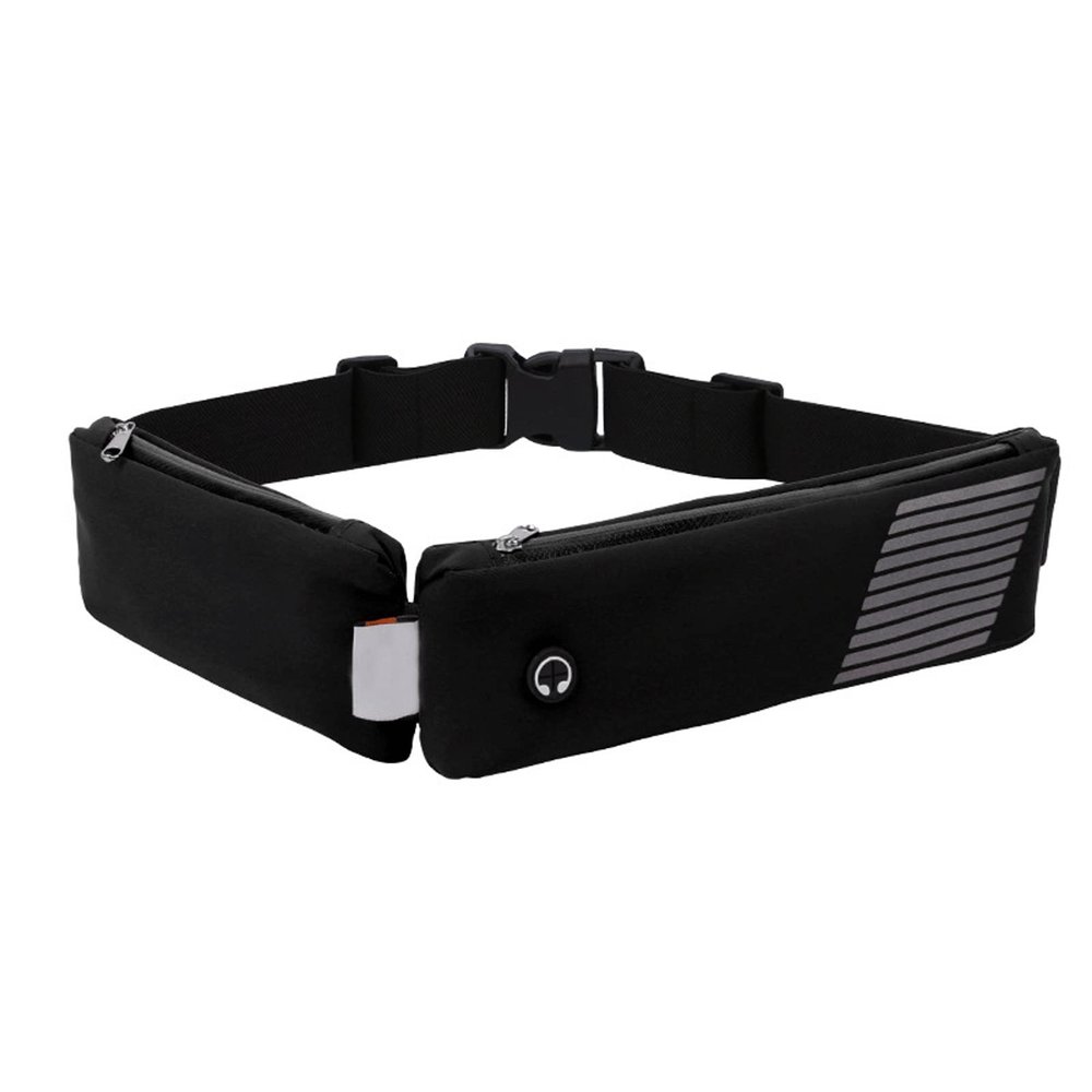 XIXIDIAN Running Belt Fanny Pack,Waist Pack Bag,Reflective Runners Belt Jogging Pocket Belt for Day Gift (Color : Black, Size : 6 * 15 * 25CM)