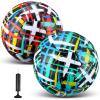 HyDren 2 Pcs Soccer Balls with Pump Official Size Soccer Ball for Game Training Indoor Outdoor Sport Gift for Child Youth Adult Back to School(Stripe Style,Size 4) view 1