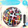 HyDren 2 Pcs Soccer Balls with Pump Official Size Soccer Ball for Game Training Indoor Outdoor Sport Gift for Child Youth Adult Back to School(Stripe Style,Size 4) view 2