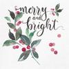 Tee Hunt Merry and Bright Cute Christmas Sweatshirt Jolly Santa Xmas Crewneck White Small view 2