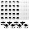 Leinuosen 200 Pcs Football Helmet Stickers Baseball, 1-1/8" Clear Black view 1