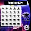 Leinuosen 200 Pcs Football Helmet Stickers Baseball, 1-1/8" Clear Black view 3