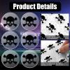Leinuosen 200 Pcs Football Helmet Stickers Baseball, 1-1/8" Clear Black view 4