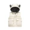 Toddler Baby Boys Girls Sleeveless Jacket Vest Winter Solid Down Coats Ears Hooded Outer Outwear (White#11, 4-5 T) view 1