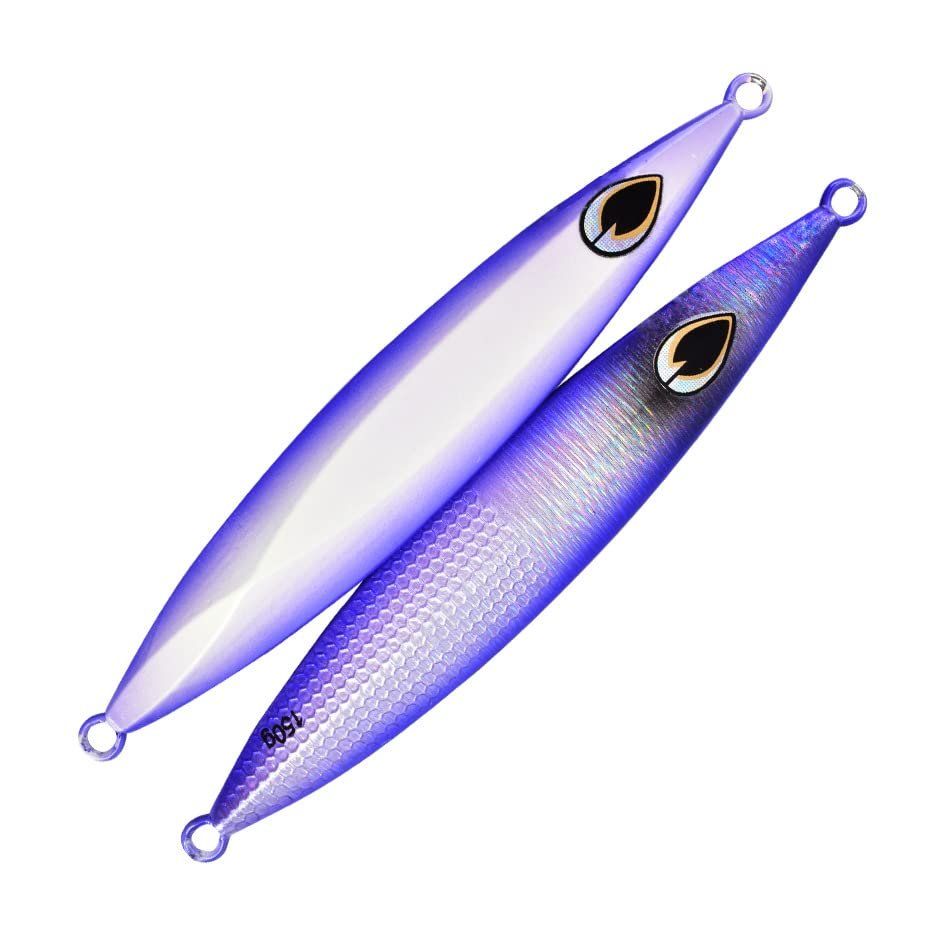 kkekos Glow Fishing Jig Saltwater Fishing Speed Jig Heavy Knife Jig (Purple,9.2oz-260g)