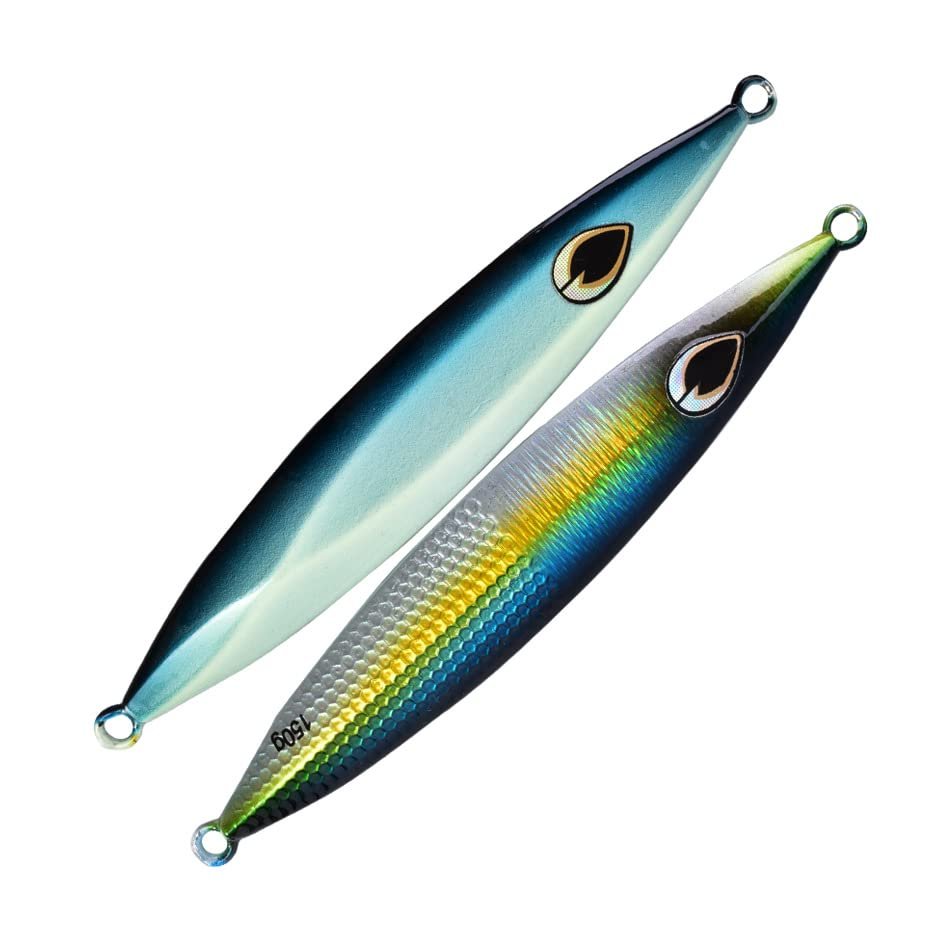 kkekos Glow Fishing Jig Saltwater Fishing Speed Jig Heavy Knife Jig (Green,9.2oz-260g)