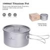Boundless Voyage Camping Cookware Lightweight Cooking Pot Set Titanium Pot Portable for Outdoor Cooking Traveling Hiking Trekking Backpacking, 1-5 Person (1.8-Pot) view 3