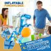 INFLATABLE DUDES Dinosaur Toy 47 Inches - Kids Punching Bag | Already Filled with Sand| Bop Bag | Blue Velociraptor| Punching Bag for Kids | Dinosaur Birthday Decorations | 3 White Balls Inside- (Vee) view 4