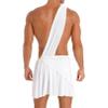 Miaeowve Men's Toga Gladiator Wrestling Kilt Suspender Skirt Pleated Miniskirt Clubwear White Small view 2