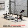 Cycleclub Exercise Bike Mat - 6mm Thick Under Bike Trainer Mat for Stationary Indoor Spin Bikes, Hardwood Floor Carpet - Black Gym Equipment Mat view 2
