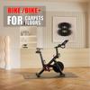 Cycleclub Exercise Bike Mat - 6mm Thick Under Bike Trainer Mat for Stationary Indoor Spin Bikes, Hardwood Floor Carpet - Black Gym Equipment Mat view 3